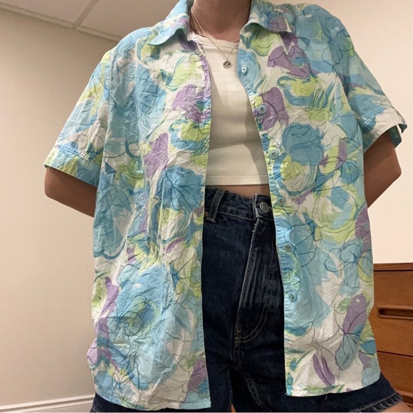 Watercolour floral blouse - Picture 1 of 6
